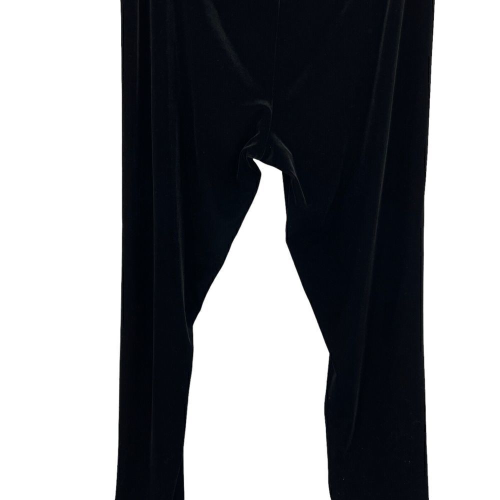 Eileen Fisher Ankle Leggings Woman 1X Black Velvet Style Stretch Pants - Picture 9 of 11